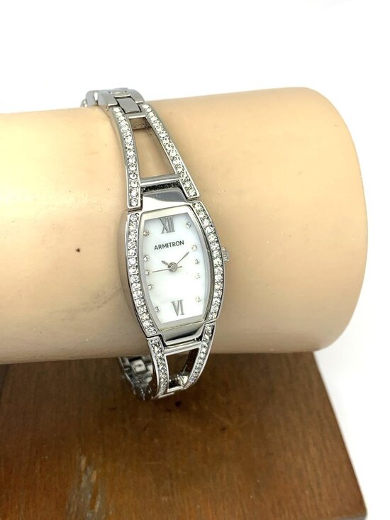 Armitron Women\'s Watch 75/3531 Quartz Mother of Pearl Dial Steel Tank 18mm main image 12